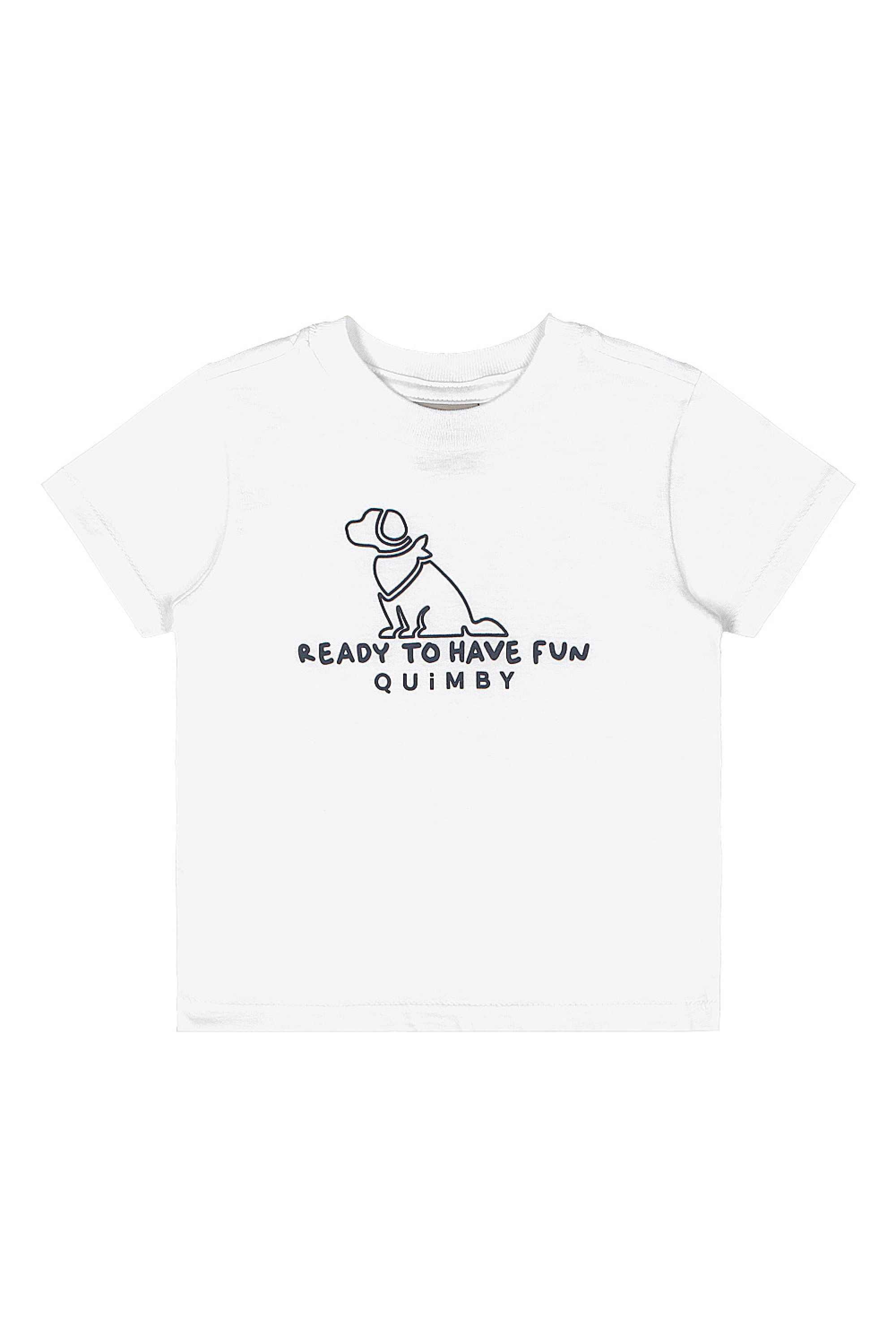 Conjunto Bebê Menino com Camiseta Estampada e Bermuda Moletom (Branco) Quimby - Imagem 7